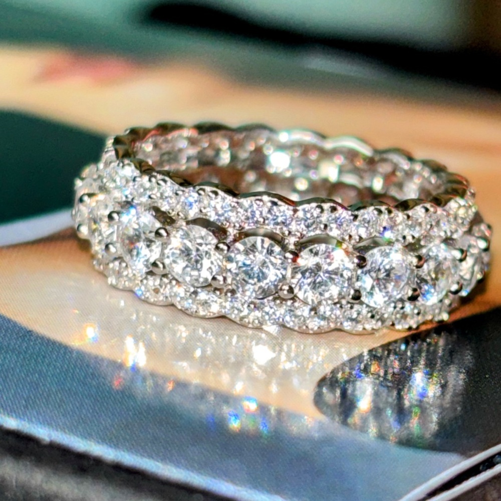NWOT New Bella Luce Sterling Silver CZ Ring, Size 5